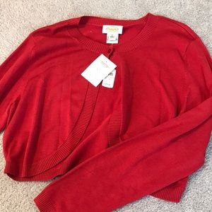 Talbots cropped cardigan